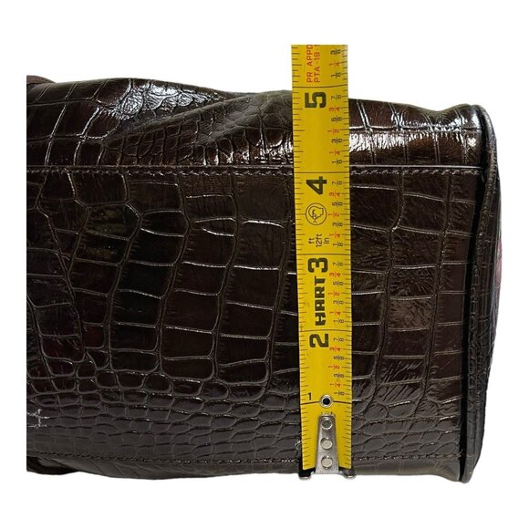 Jimmy Choo Ramona Handbag Purse Shoulder Bag Brown Alligator Croc Leather 15x10 - Picture 11 of 14